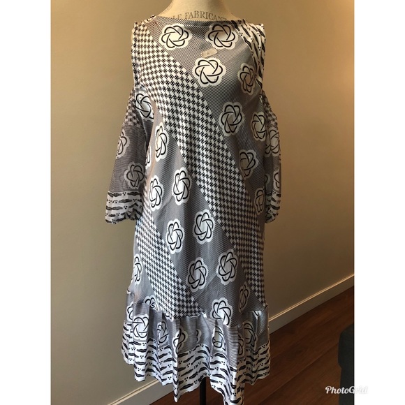 African print silk dress - Picture 1 of 5